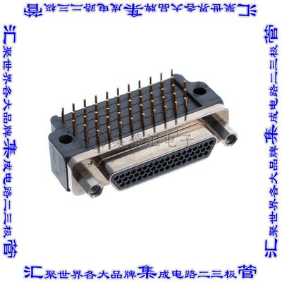MDM-51PCBRM7-A174-F222 连接器51POS插头公引脚3排D-TYPE型通孔