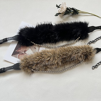 毛毛腰带Y2k亚文化秋冬复古