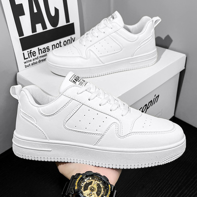 春季2025男鞋新款透气小白鞋子男韩版潮流百搭厚底运动鞋休闲板鞋