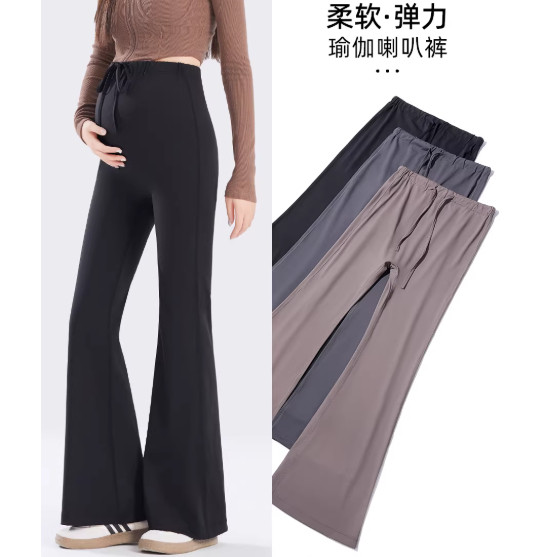 孕妇鲨鱼皮春外穿显瘦瑜伽裤鱼裤