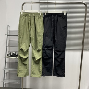 美式伞兵裤高街宽松休闲裤男复古裤脚可开百搭ulzzang运动裤子