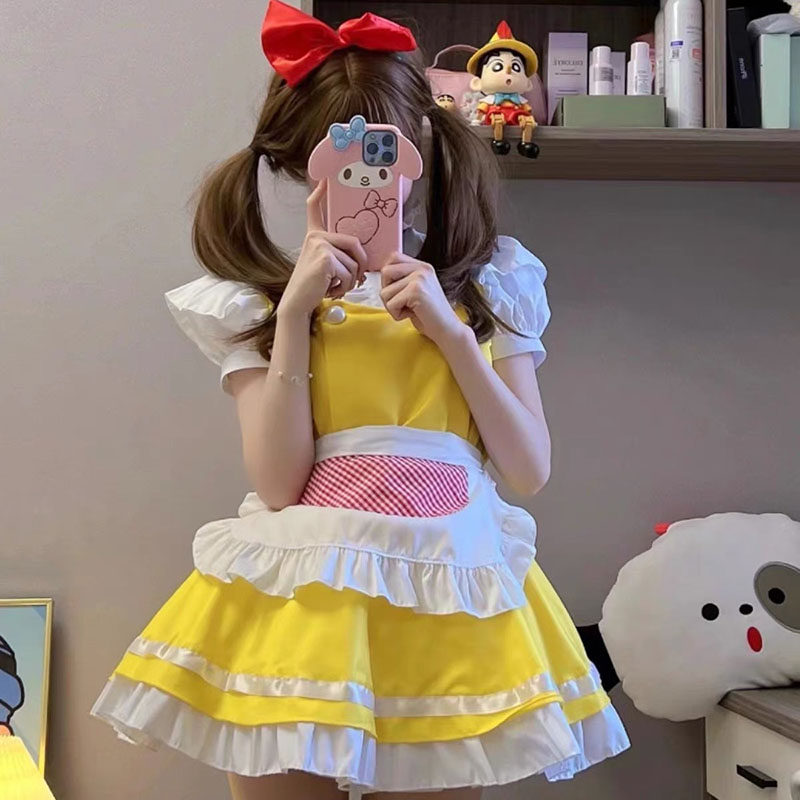 日系可爱萌妹哆啦美cosplay二次元洛丽塔女仆装软妹服连衣裙套装