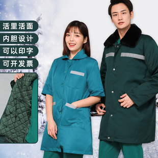 120急救羽绒服冬季男女棉衣工作服医生护士长款加厚大衣值班棉服