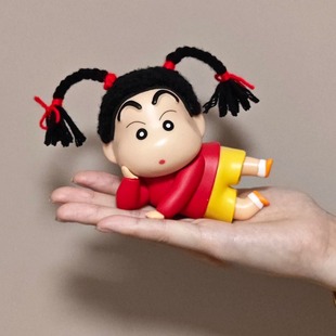 蜡笔小新小野车载后尾汽车公仔中控台装饰品车内小摆件高级感小众