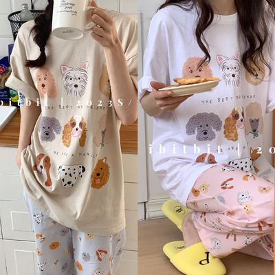 ibitbit女全棉狗狗短袖T恤