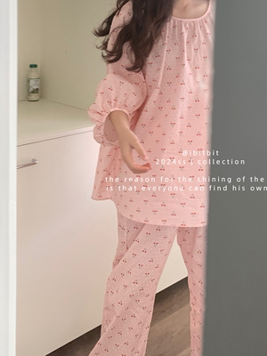 ibitbit女剪花樱桃家居服