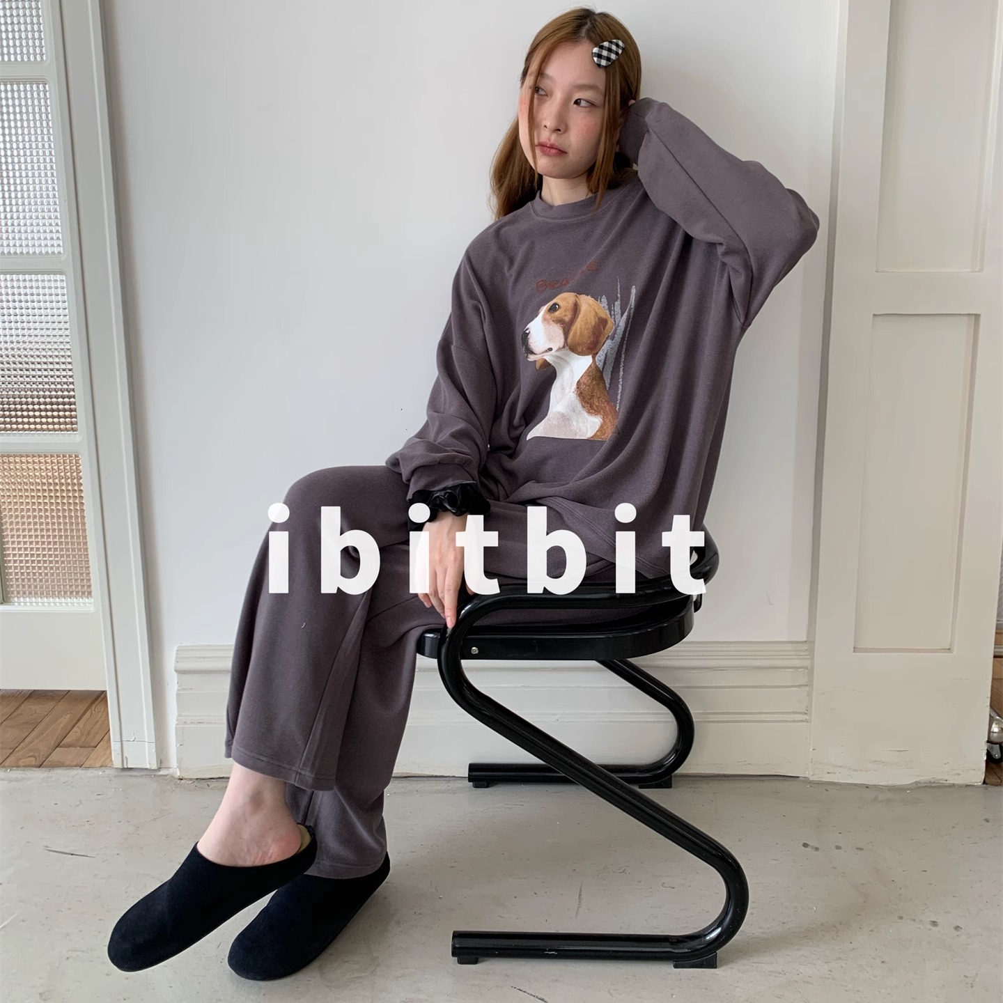 ibitbit两色比格犬秋冬卫衣套装