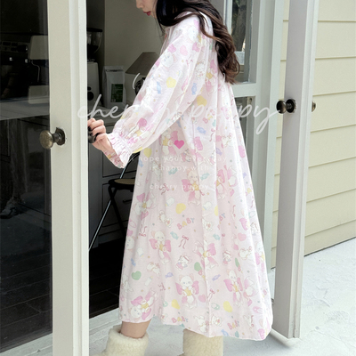 CHERRYPUPPY磨毛棉可爱猫猫睡裙