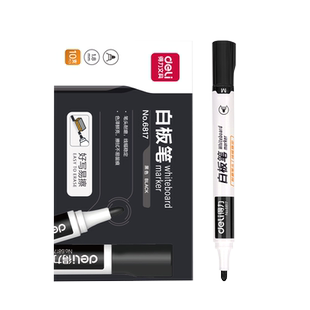 得力6817可擦白板笔儿童无毒黑板笔水性水笔可擦除记号笔易擦写字笔教师专用笔黑色红色蓝色画板办公用品批发
