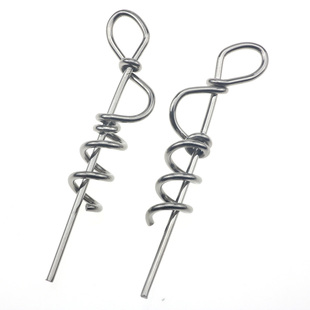 新大号路亚软饵弹簧锁针路亚别针防挂底曲柄钩铅头钩软虫固定配件