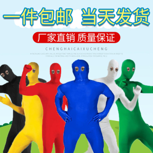 万圣节cos忍者成人隐身衣儿童连体紧身衣露眼黑衣人舞台表演服饰