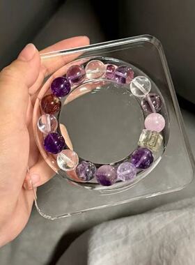 透明亚克力手串手镯手链盘串珠盘设计饰品展示架轻奢拍照美观