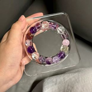 透明亚克力手串手镯手链盘串珠盘设计饰品展示架轻奢拍照美观