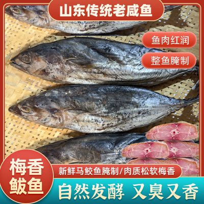 老式臭咸鱼 梅香花鲅鱼红肉霉香茄子煲汤腌老咸鱼霉马鲛鱼糟鱼2斤