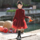 女童连衣裙秋冬2026新款 10大童时髦洋气新年款 12岁女孩红色公主裙