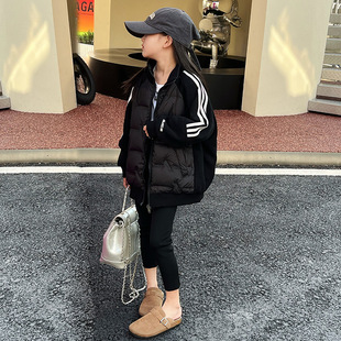 女童棉服外套秋冬2025新款中童大童韩版洋气短款加厚羽绒棉衣冬装