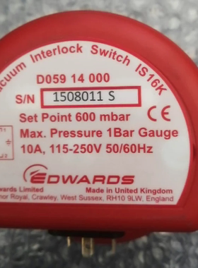 EDWARDS爱德华真空联锁开关 D059 14 000 600 mbar
