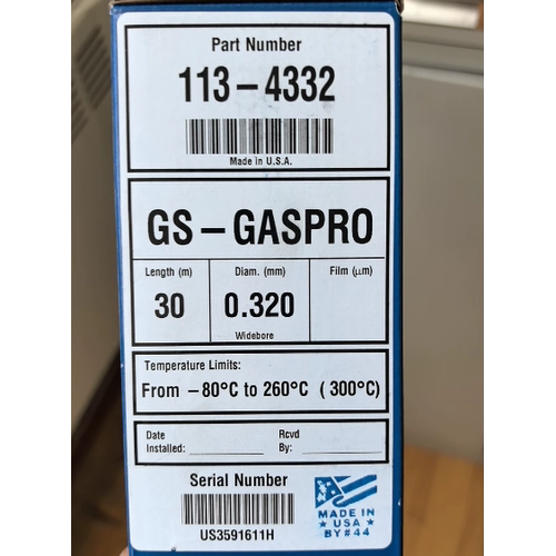 安捷伦GS-GASPRO/色谱柱/113-4332