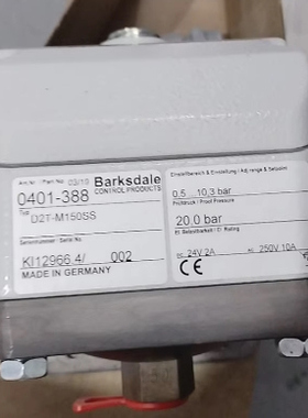 Barsksdale 压力开关 D2T-M150SS