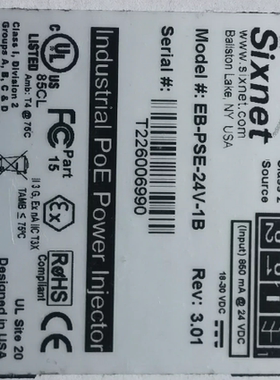Sixnet斯耐特POE 电源模块 EB-PSE-24V-1B