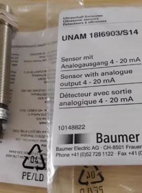 BAUMER堡盟超声波传感器 UNAM 18I6903/S14