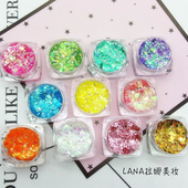 亮片啫喱膏脸部眼部头发亮晶晶闪片星星亮闪闪粉钻免胶水儿童舞台