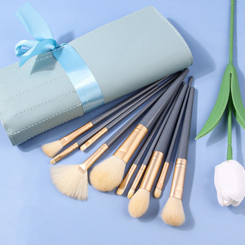 10支化妆刷 带刷包 腮红刷眼影刷子眉刷高光扫唇刷舞台妆全套组合