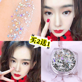 戚薇同款 免胶水高光啫喱亮片膏网红四角星星亮片少女直播泪钻啫喱