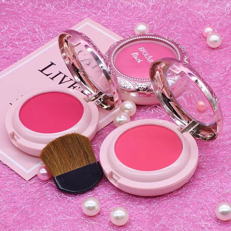 单色腮红粉色大红色胭脂 儿童小孩六一演出化妆品舞台彩妆 带刷子