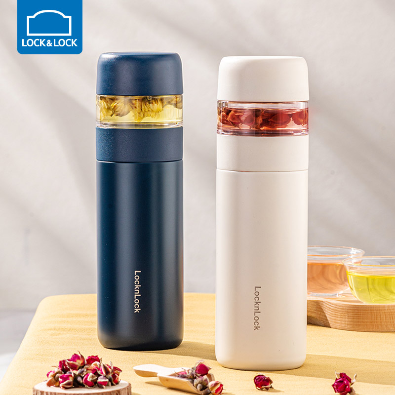 乐扣乐扣茶水分离保温杯教师节送礼不锈钢杯子便携简约泡茶杯水杯