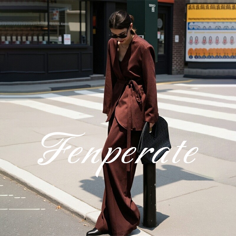 FENPERATE高端老钱风通勤西装套装女秋季松弛气质西服长裤两件套