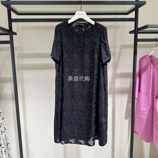 AUM奥姆春夏新女装蕾丝提花休闲宽松连衣裙专柜3280商场同款