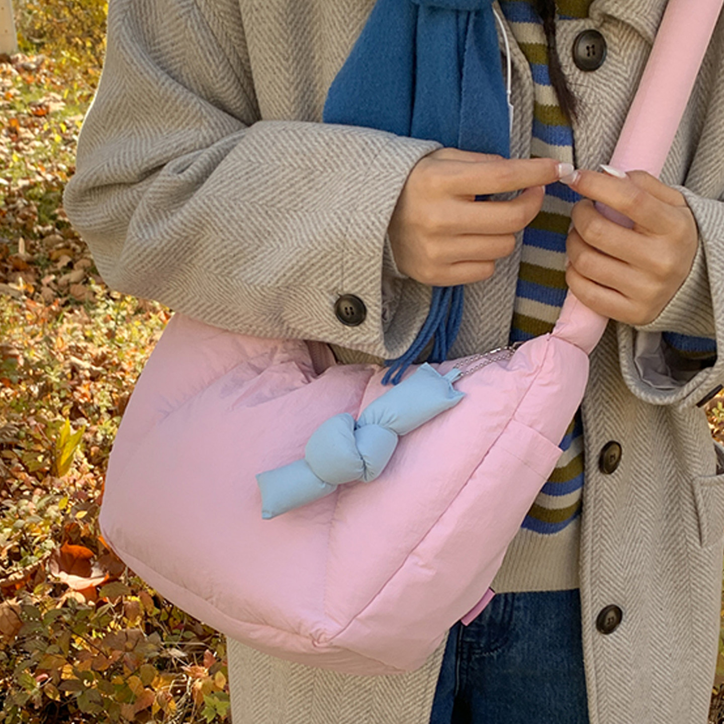 包包休闲棉服泡泡包甜美可爱托特包大容量百搭休闲单肩斜挎饺子包,箱包皮具/热销女包/男包,托特包,淘宝优惠券,粉丝福利购,淘宝优惠卷