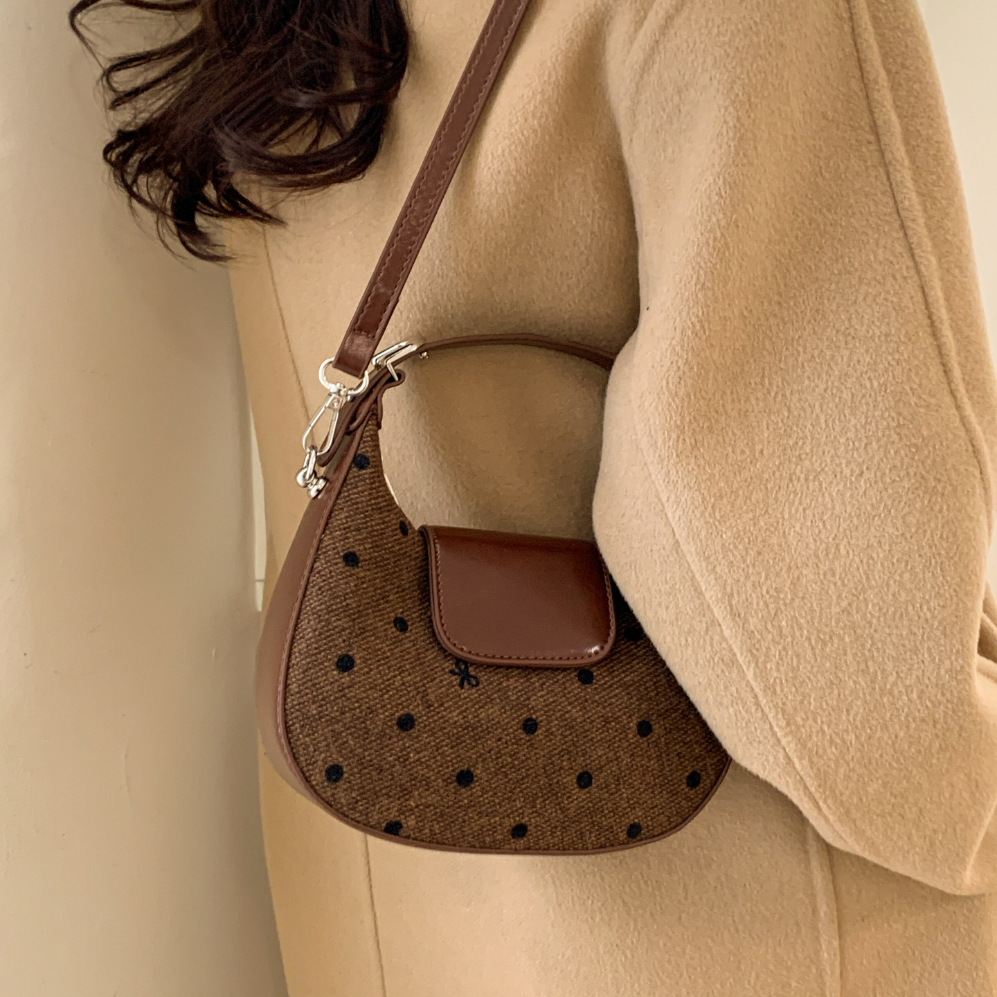 小众设计马鞍包女2026新款高级感蝴蝶结波点百搭迷你单肩斜挎包,箱包皮具/热销女包/男包,马鞍包,淘宝优惠券,粉丝福利购,淘宝优惠卷