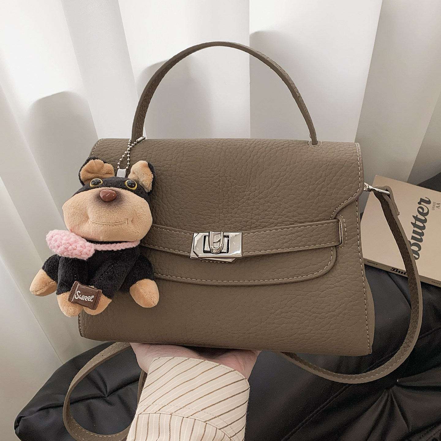 韩版流行包包女士小方包2025新款时尚百搭手提斜挎包高级感凯莉包,箱包皮具/热销女包/男包,小方包,淘宝优惠券,粉丝福利购,淘宝优惠卷