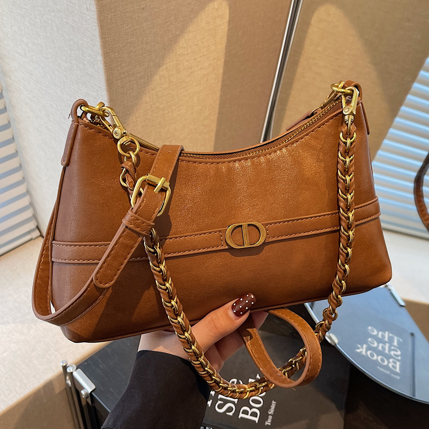 包包女复古链条腋下包时尚流行轻奢百搭单肩斜挎包日常百搭马鞍包,箱包皮具/热销女包/男包,小方包,淘宝优惠券,粉丝福利购,淘宝优惠卷