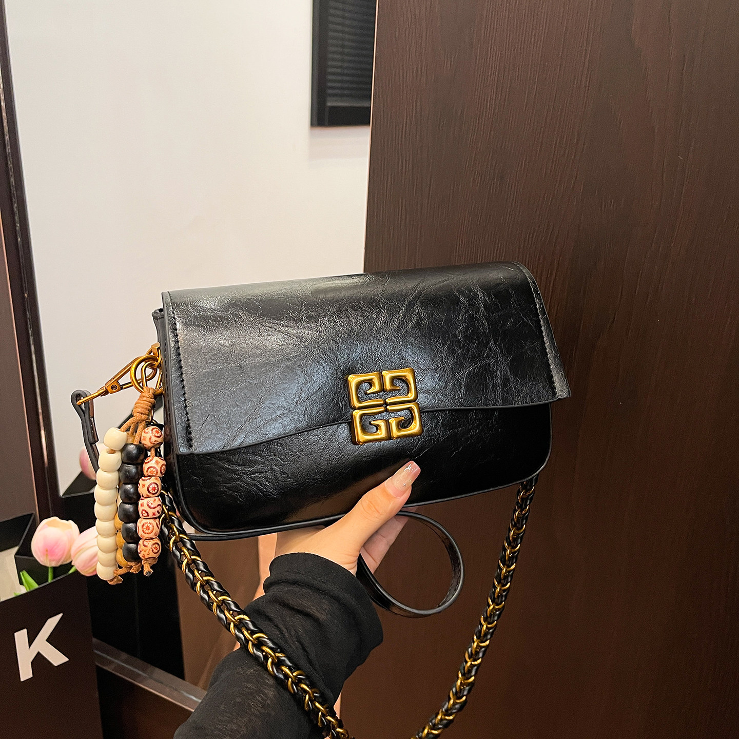 小众设计腋下包女2026新款欧美潮流气质小方包链条复古单肩斜挎包