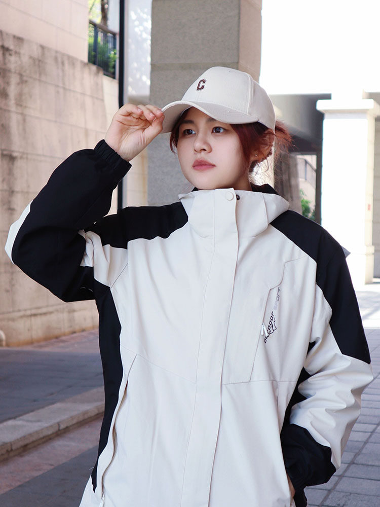 可拆卸户外冲锋衣男女同款登山服