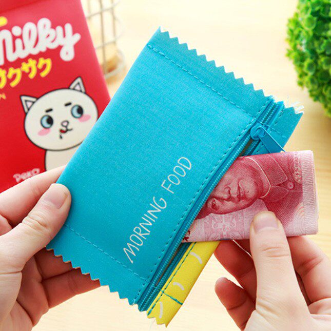 创意简约可爱迷你零钱包 硬币包 学生拉链卡通女零食饼干小钱包