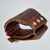 插标款 射渔打渔牛皮射鱼渔轮配件手腕带魔术贴鱼标可插镖腕带