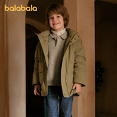 premium 巴拉巴拉高端线24冬白鹅绒服温暖羽绒服连帽外套男