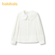 儿童白衬衣春大童长袖 女童衬衫 巴拉巴拉童装 上衣甜美 商场同款