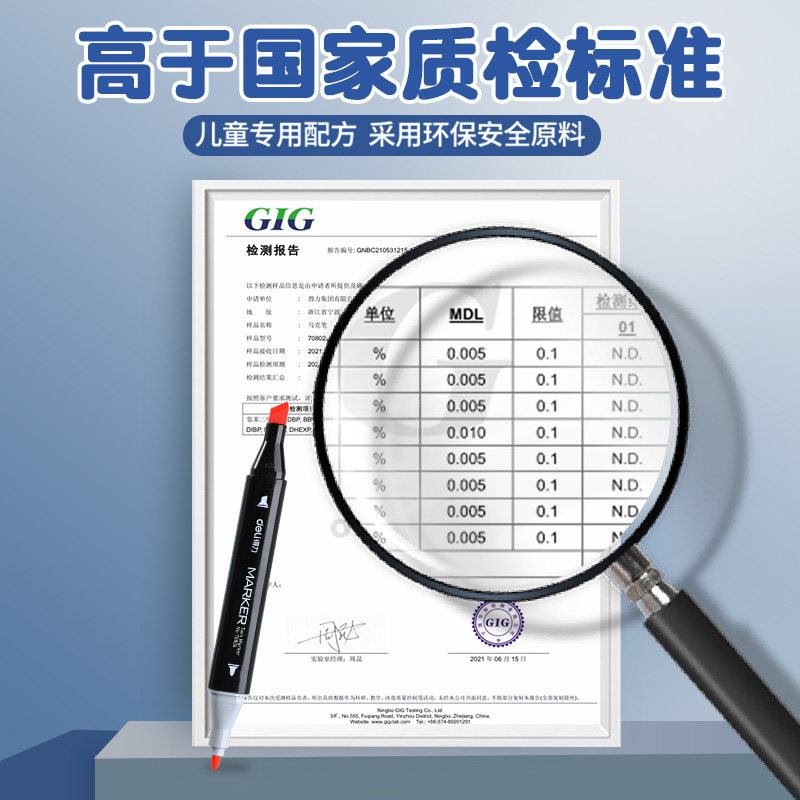 得力马克笔48色双头油性学生专用小学生儿童无毒可水洗美术生80色