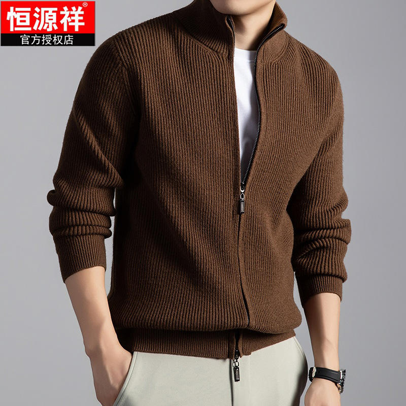 恒源祥男士高端加厚羊毛外套