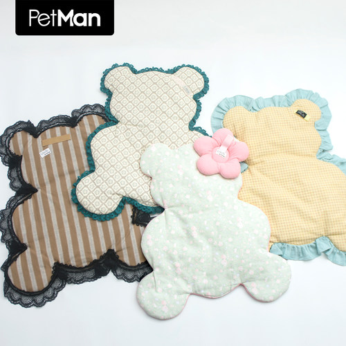 PetMan亚宠新宠小熊地垫婴儿级棉纱防菌抗螨宠物玩耍推车坐垫软垫