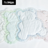 PetMan小熊垫子&方垫抗菌软糯婴儿可用双层棉纱推车宠物游戏垫