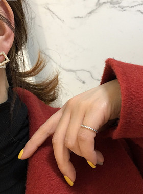 韩国东大门耳环通勤简约叠层方形耳钉OL风百搭气质耳饰