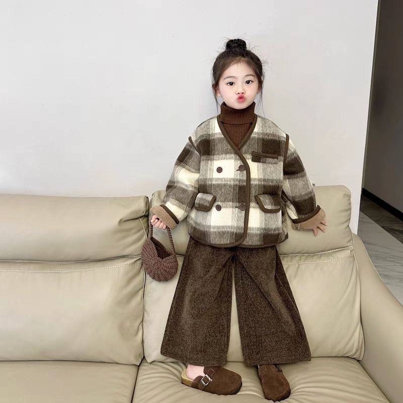 韩版女童加绒加厚秋冬季