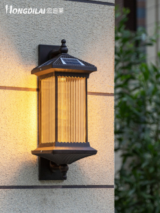 太阳能壁灯超亮户外防水门楼外墙阳台户外新中国风覆古花园灯