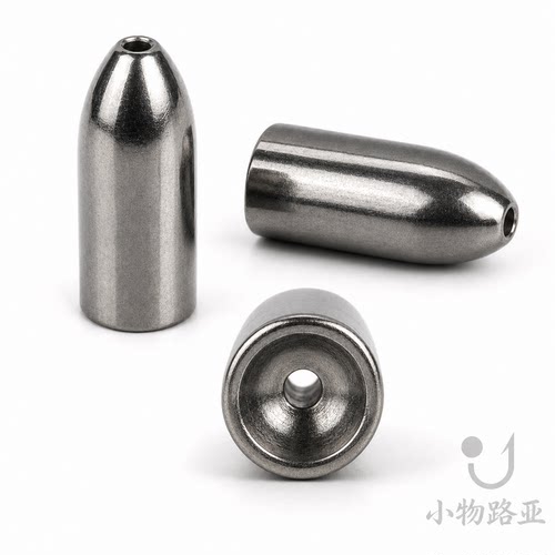高密度钨钢子弹铅 德州钓组路亚软虫配重 曲柄钩鲈鱼鳜鱼铅坠